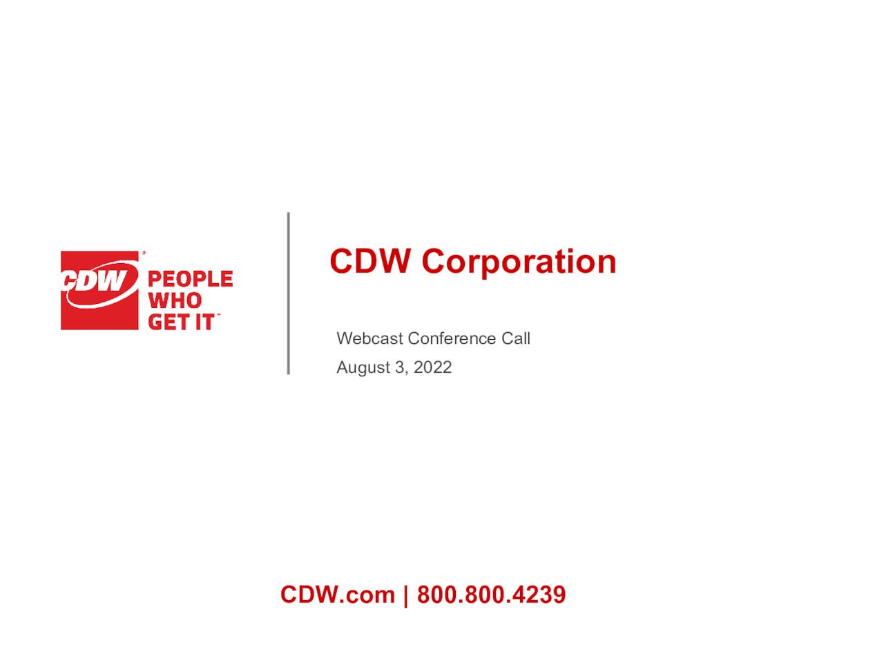 cdw investor presentation 2022