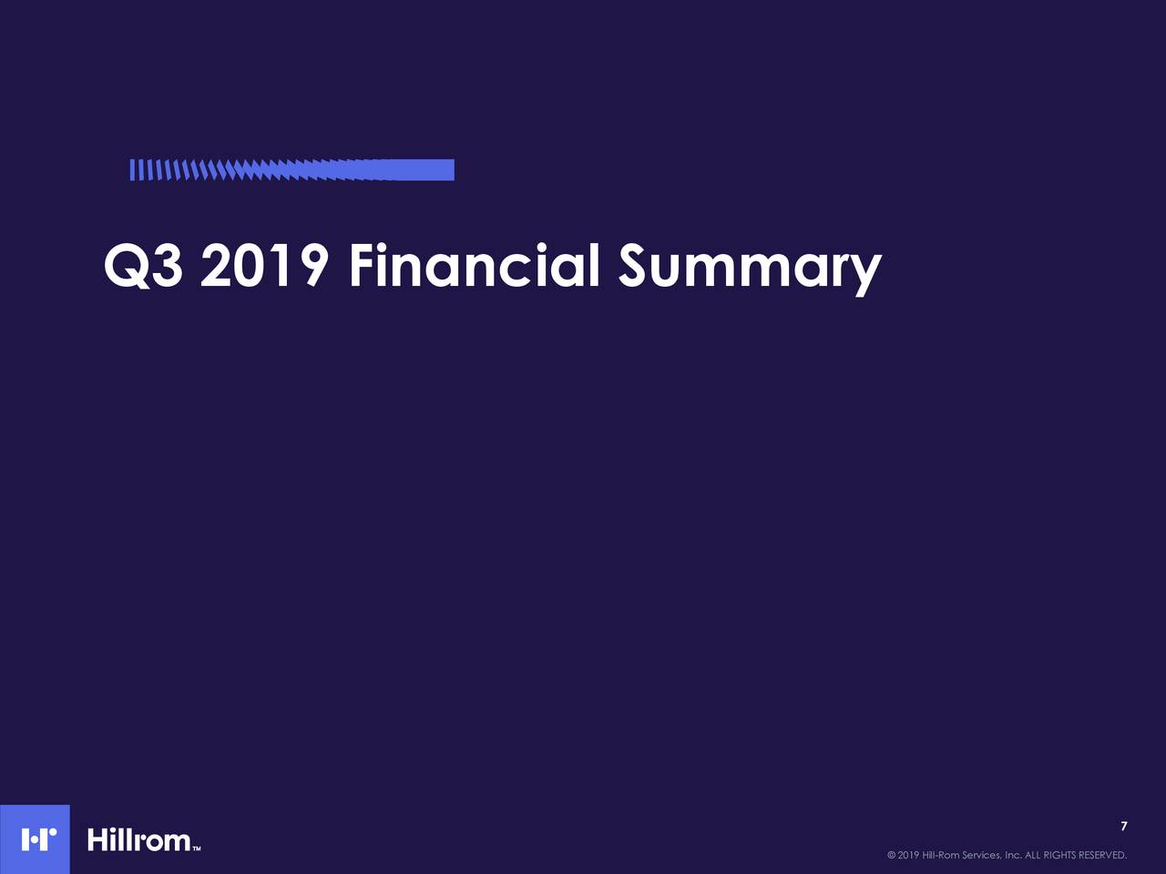 Q3 2019 Financial Summary