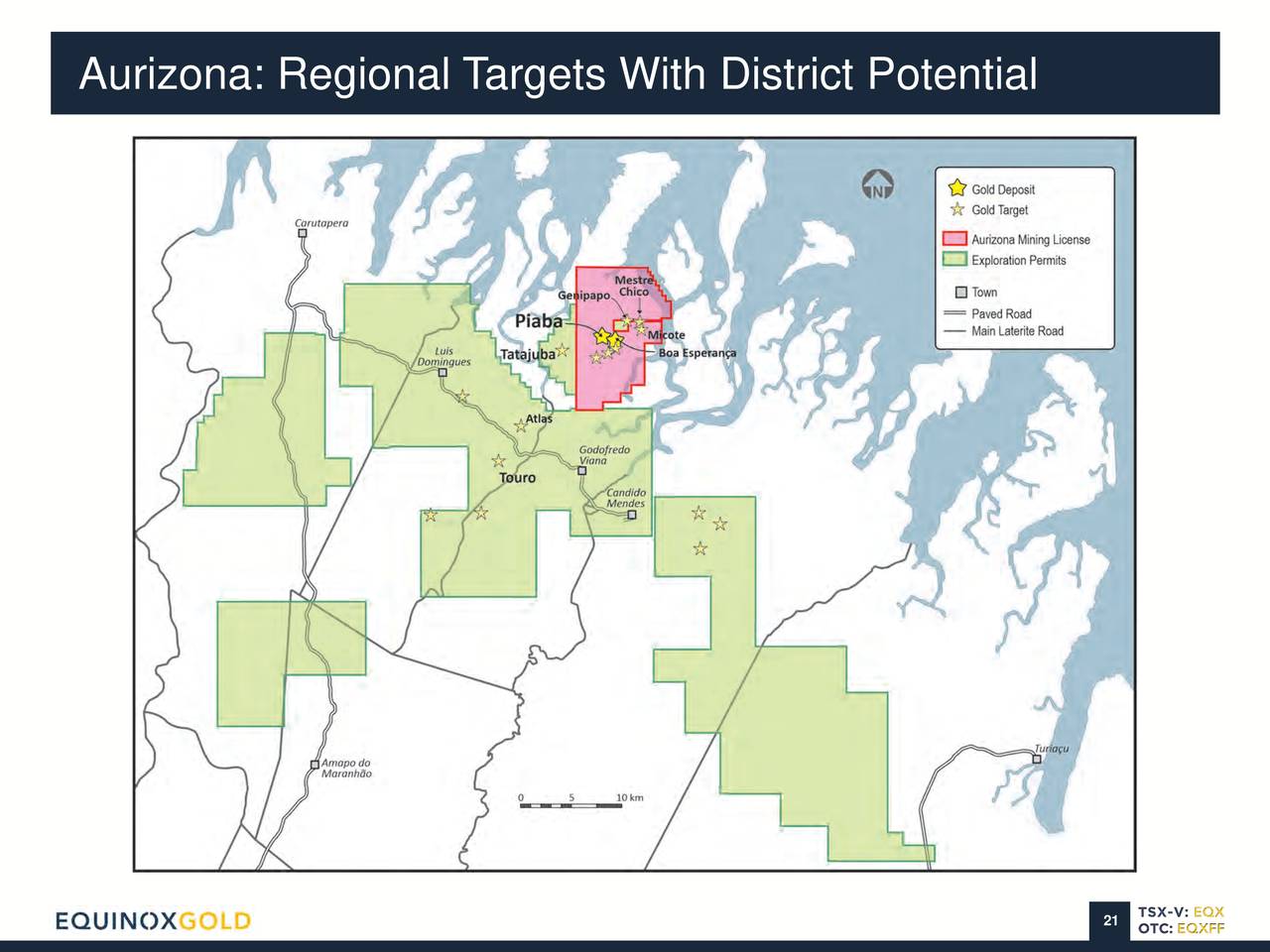 Aurizona: Regional Targets With District Potential