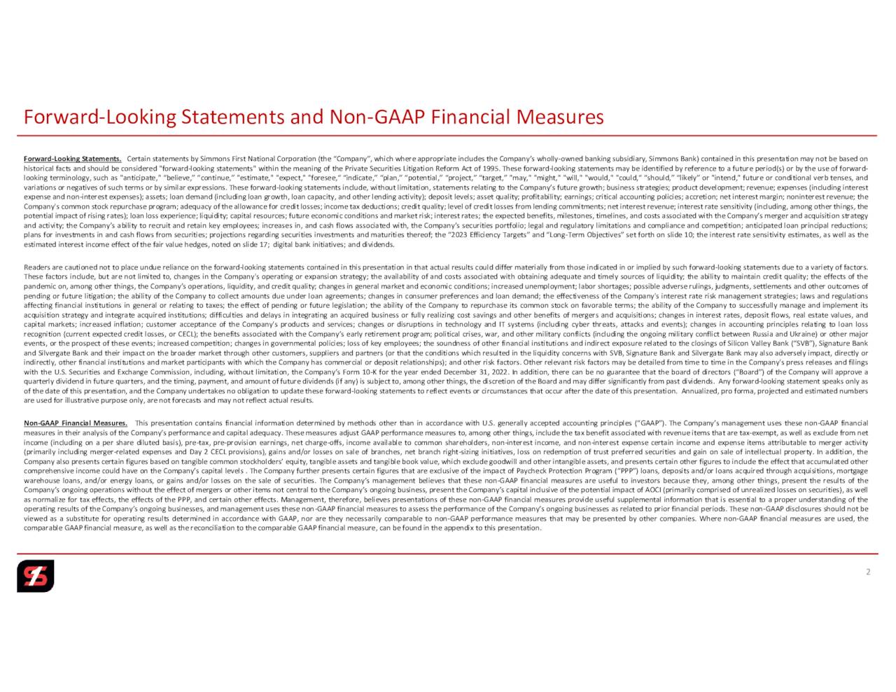 F  orward‐Loo                       king Statemen                           ts    and Non‐GAAP Financial Meas                                                           u   r es