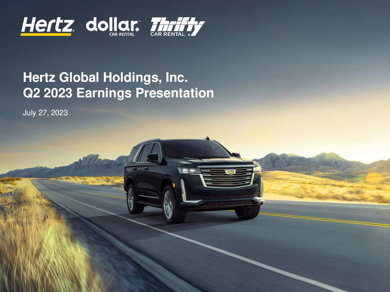 Hertz Global Holdings, Inc. 2023 Q2 Results Earnings Call