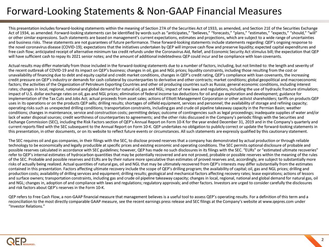Forward-Looking Statements & Non-GAAP Financial Measures
