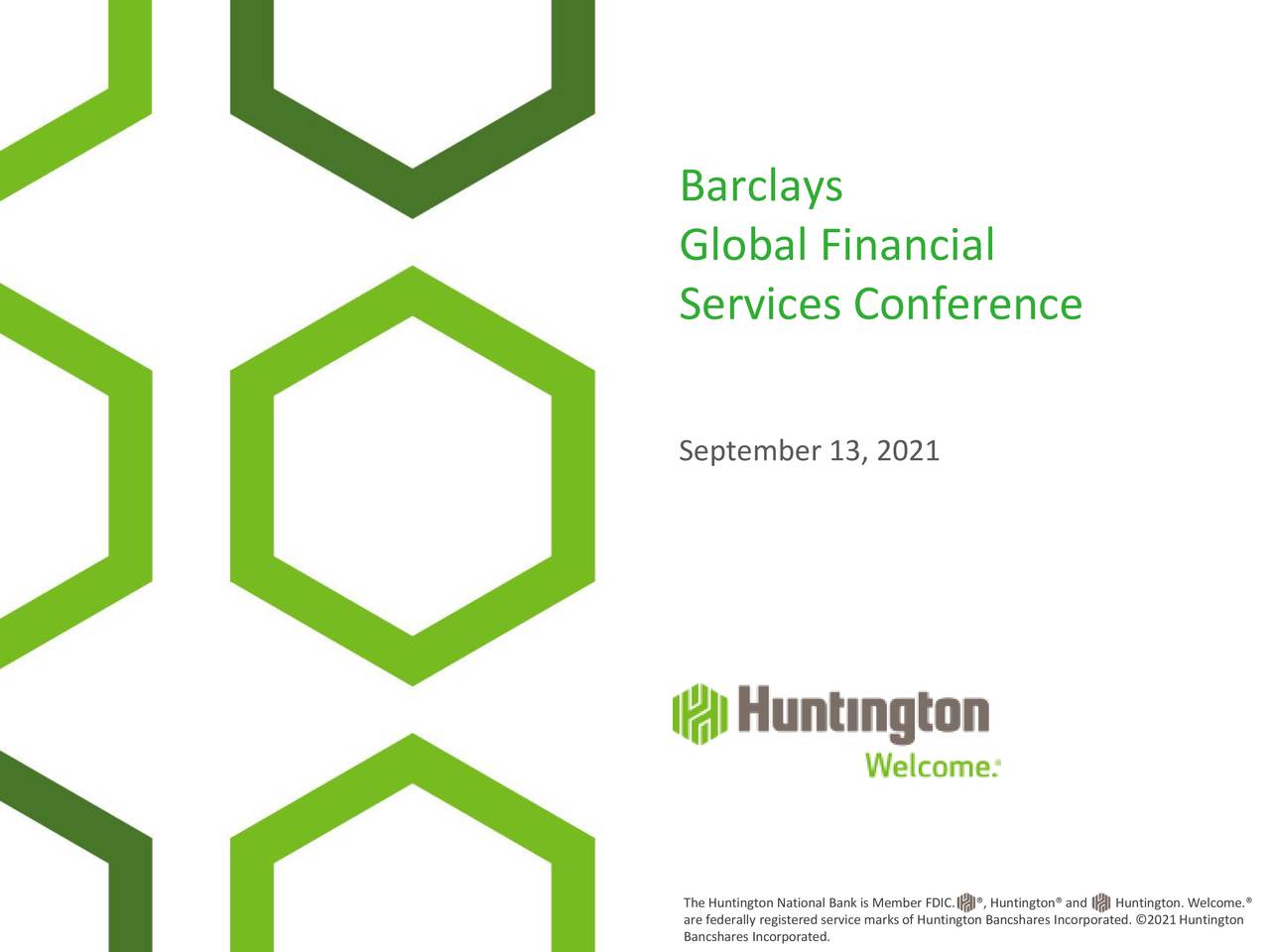 Huntington Bancshares (HBAN) Presents At Barclays Global Financial