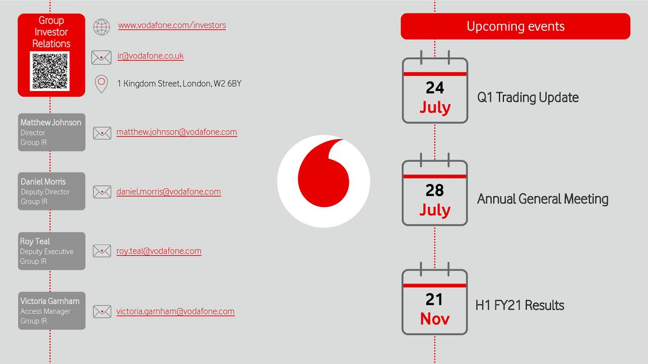 Vodafone Group Plc 2020 Q1 Results Earnings Call Presentation