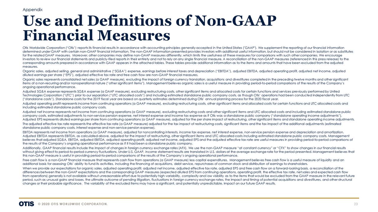 Otis Worldwide Corporation 2020 Q2 Results Earnings Call