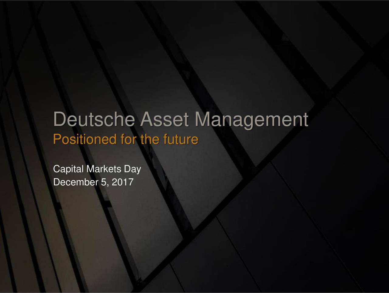 Deutsche Bank Aktiengesellschaft (DBZQF) Investor Presentation