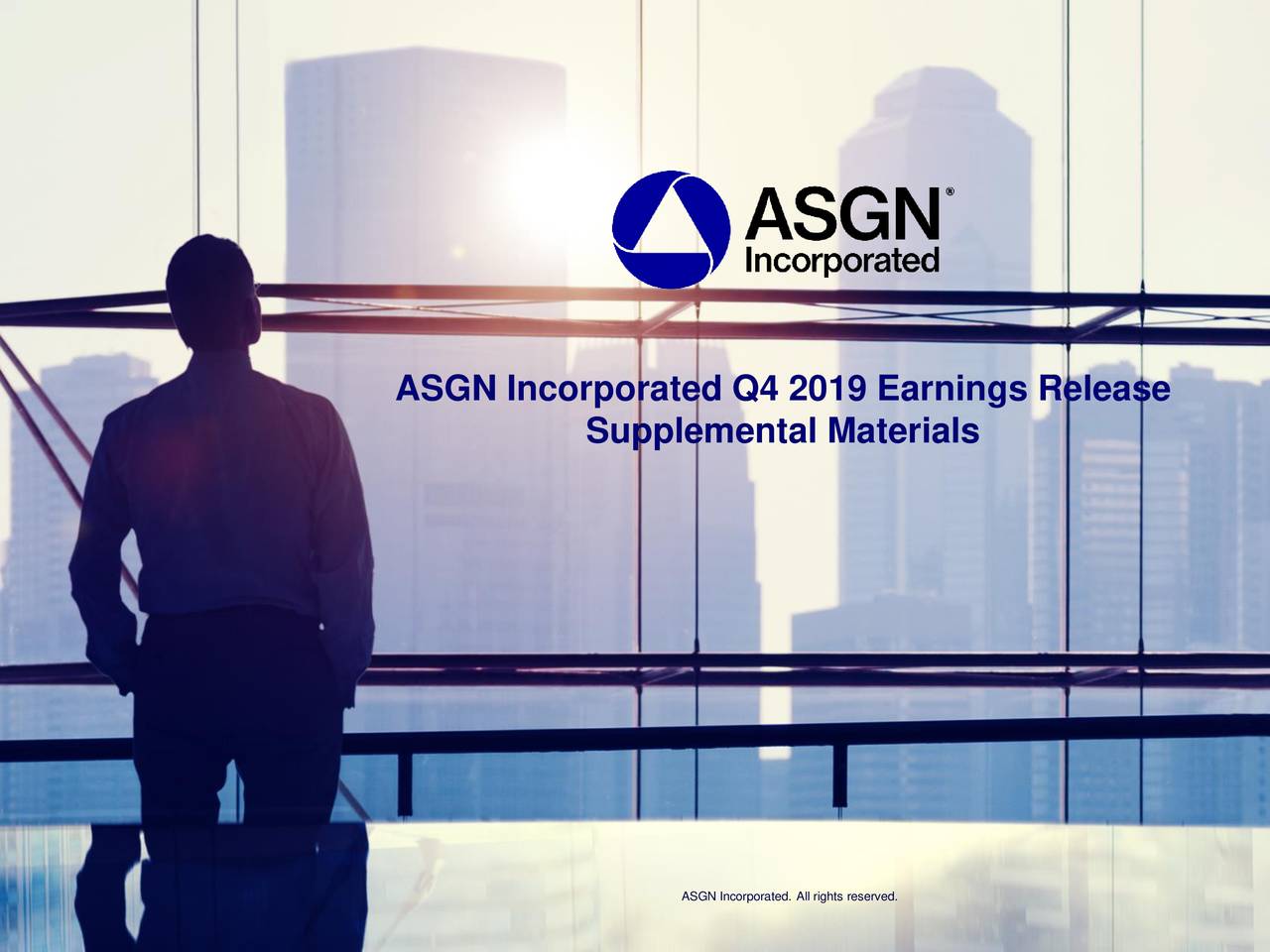 ASGN Incorporated 2019 Q4 - Results - Earnings Call Presentation (NYSE ...