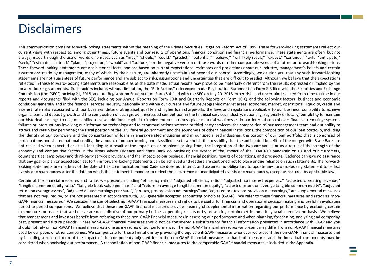 Disclaimers