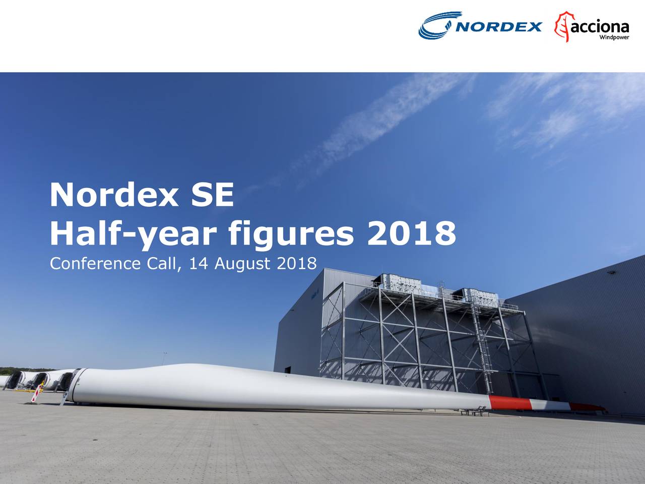 Nordex Se Adr 18 Q2 Results Earnings Call Slides Otcmkts Nrxxy Seeking Alpha