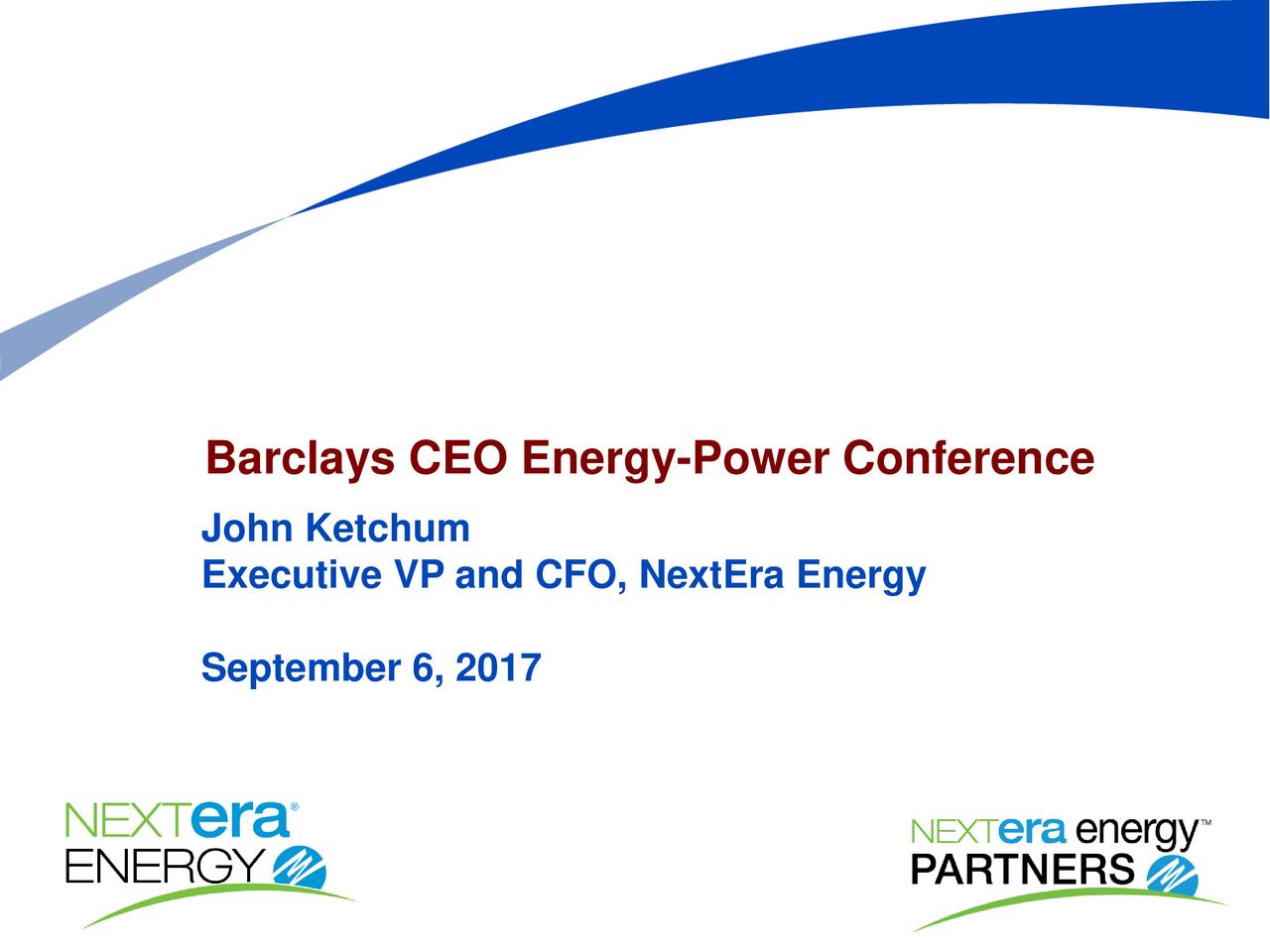 NextEra Energy Partners (NEP) Presents At Barclays CEO EnergyPower
