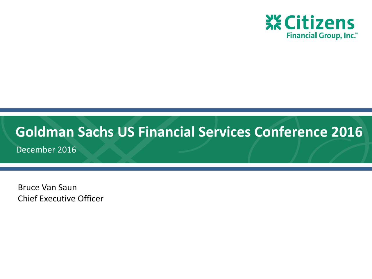 Citizens Financial (CFG) presents at Goldman Sachs U.S. Financial
