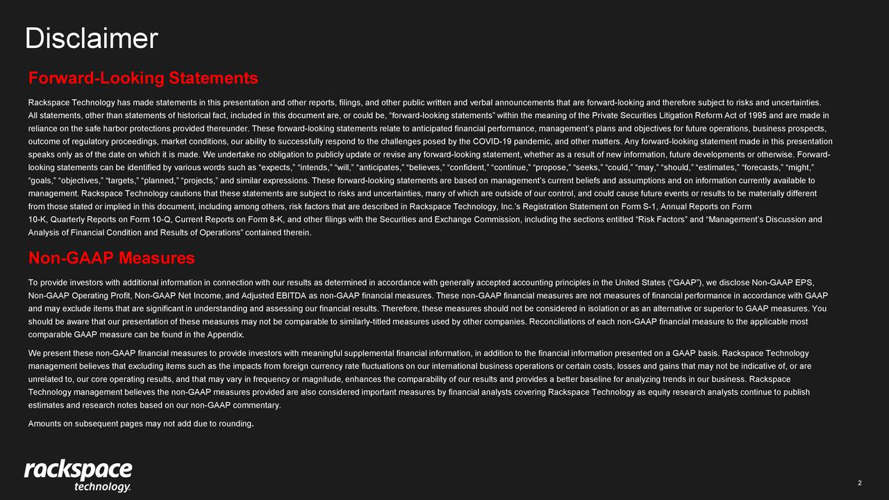 Rackspace Technology, Inc. 2021 Q3 Results Earnings Call