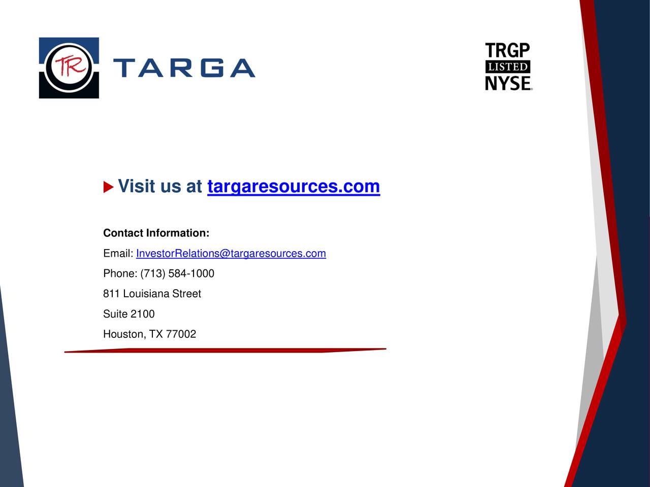 Targa Resources Corp. 2017 Q4 Results Earnings Call Slides (NYSE