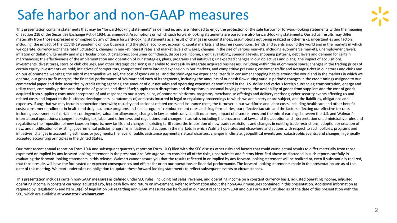 Safe harbor and non-GAAP measures