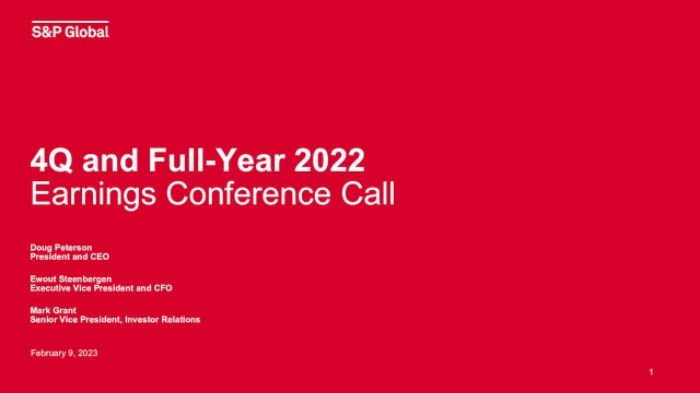 S&P Global Inc. 2022 Q4 - Results - Earnings Call Presentation (NYSE ...