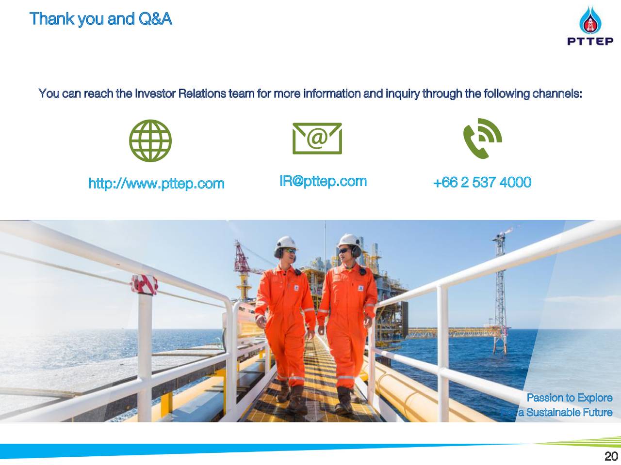 PTT Exploration & Production Public Co., Ltd. ADR 2018 Q2 Results