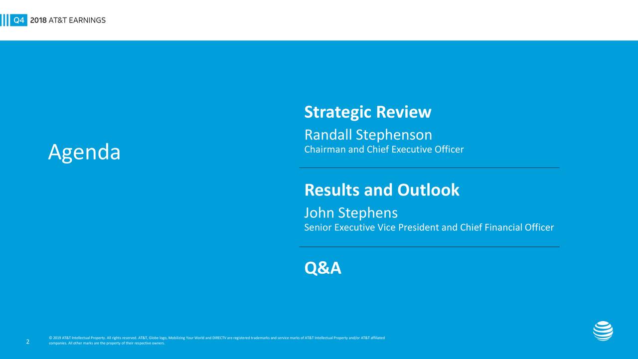 AT&T Inc. 2018 Q4 Results Earnings Call Slides (NYSET) Seeking Alpha