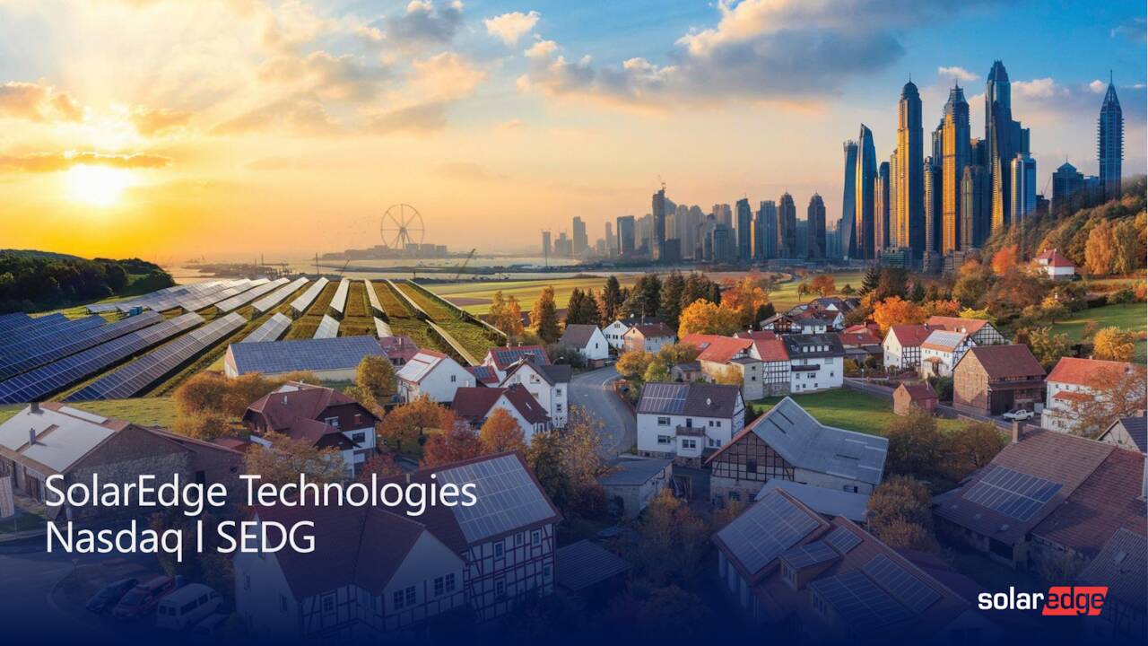 Solaredge Technologies (SEDG) Investor Presentation - Slideshow (NASDAQ ...