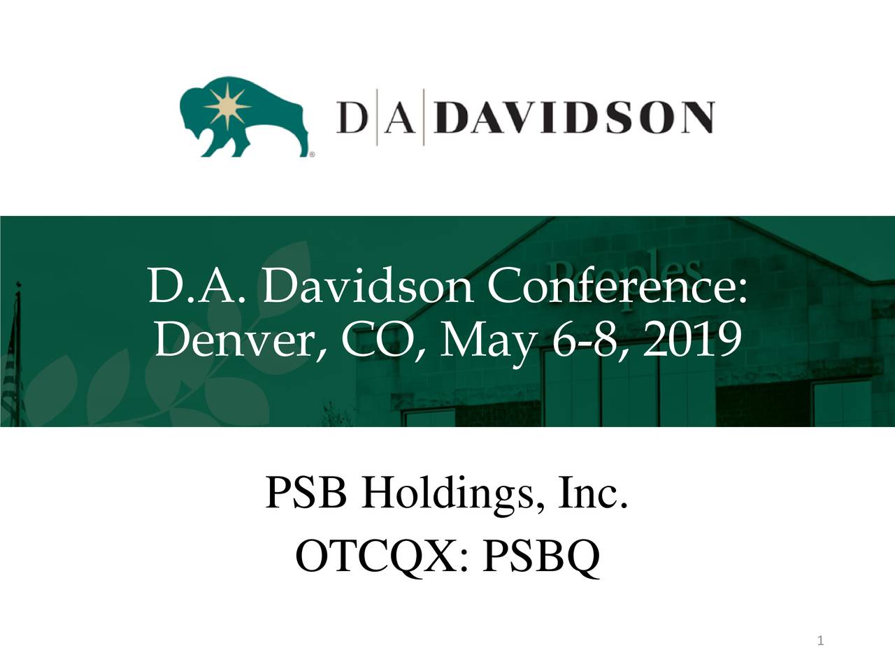 D.A. Davidson Conference: