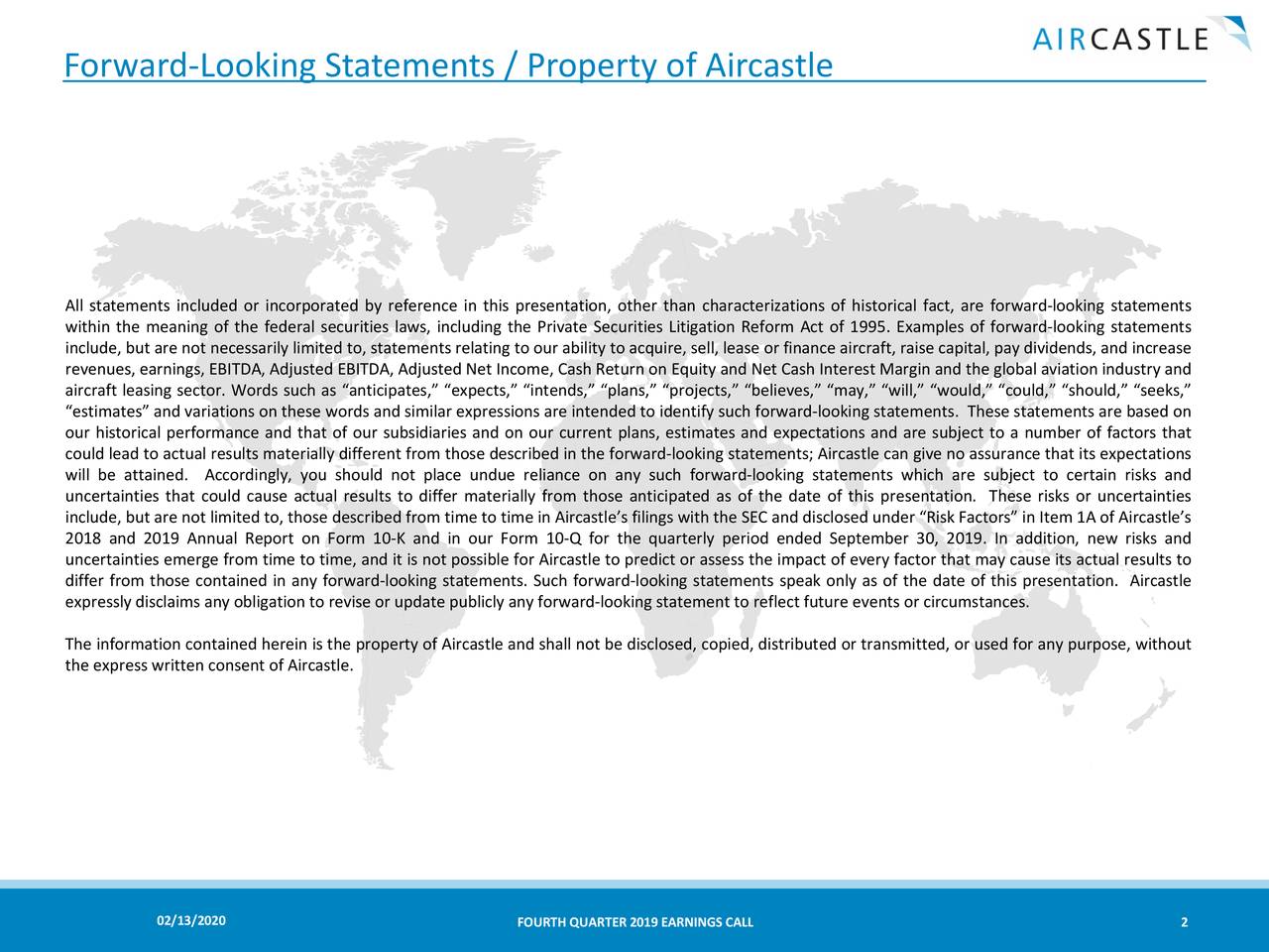 Aircastle Limited 2019 Q4 Results Earnings Call Presentation (NYSE