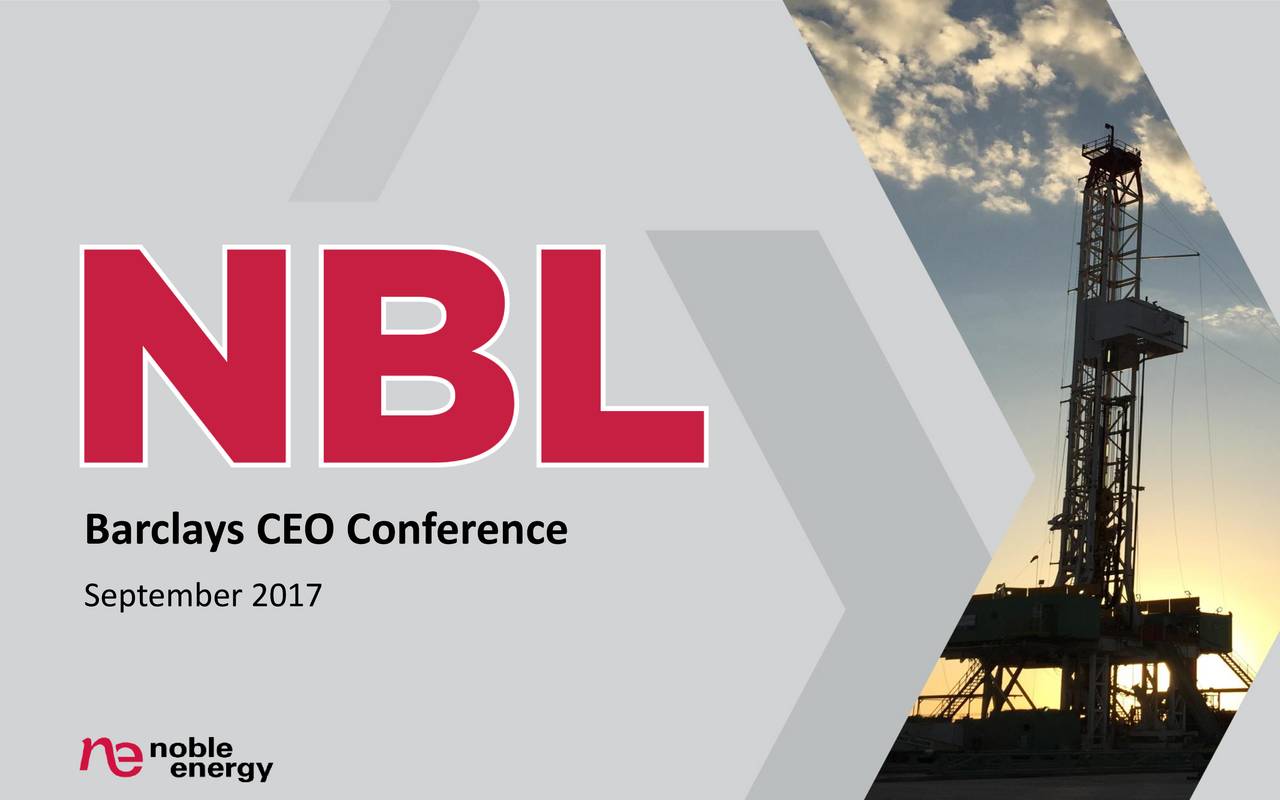 Noble Energy (NBL) Presents At Barclays CEO EnergyPower Conference