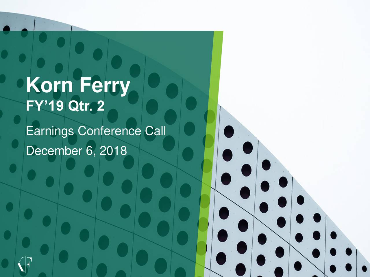 Korn/Ferry International 2019 Q2 Results Earnings Call Slides (NYSE