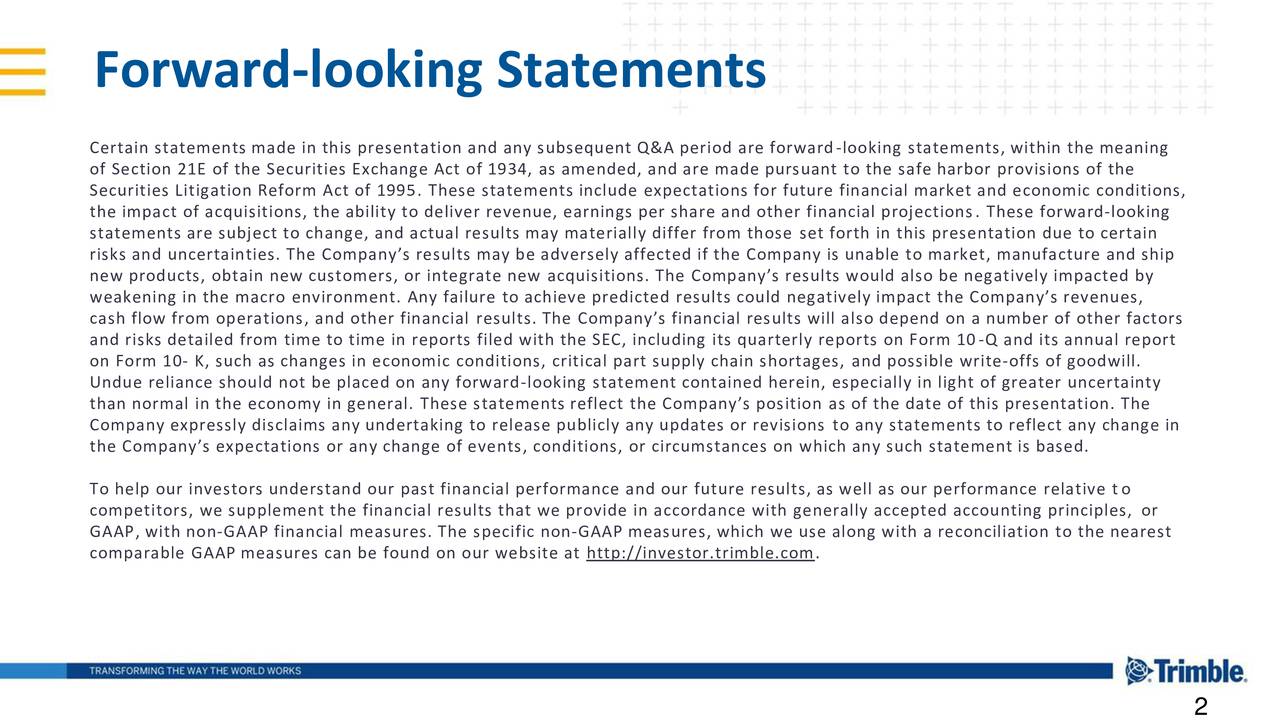 Trimble Navigation Limited 2016 Q2 Results Earnings Call Slides