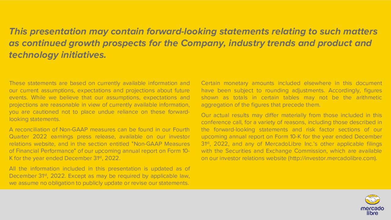 This presentation may contain forward-looking statements relating to such matters