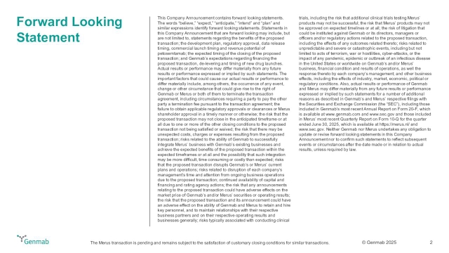 Genmab A/S (GMAB) Merus N.V. - M&A Call - Slideshow (NASDAQ:GMAB) 2025 ...
