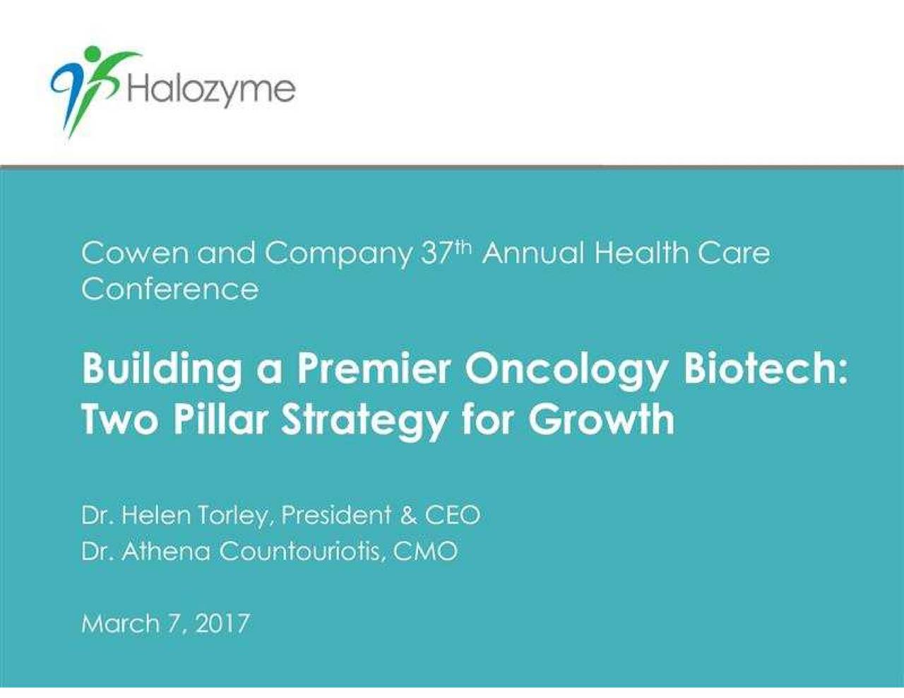 Halozyme Therapeutics (HALO) Presents At Cowen and Company 37th Annual ...