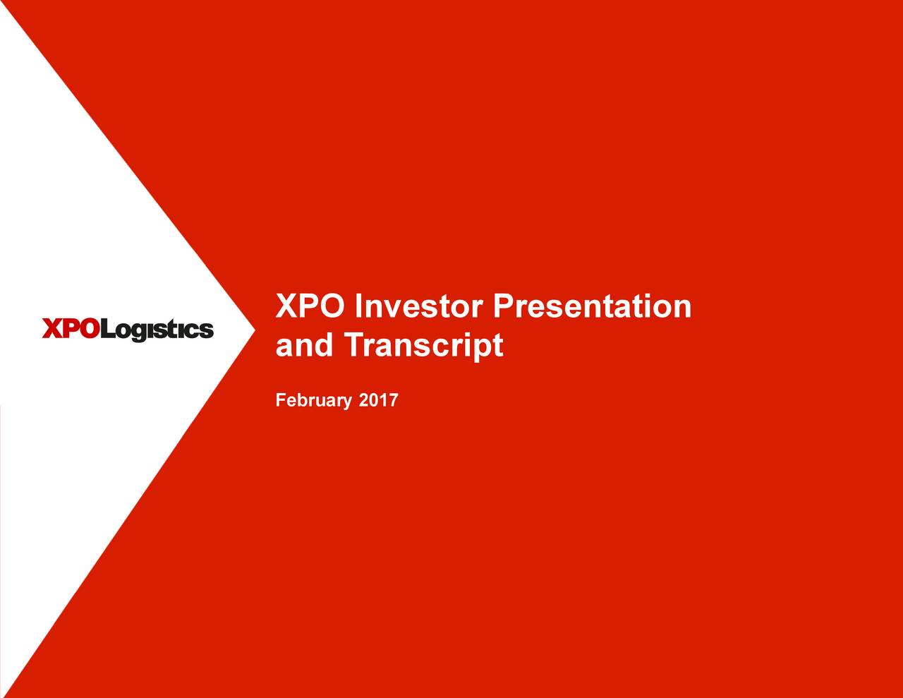 investor presentation xpo