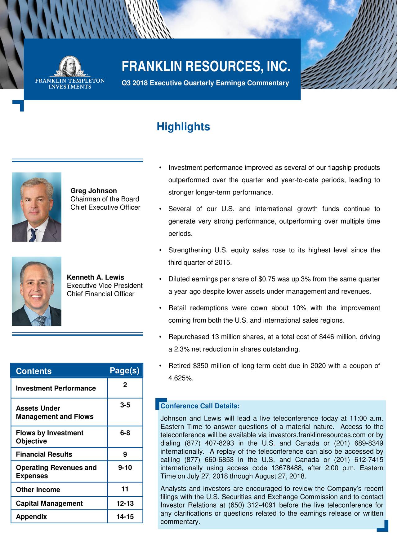 Franklin Resources Inc. 2018 Q3 - Results - Earnings Call Slides (NYSE ...