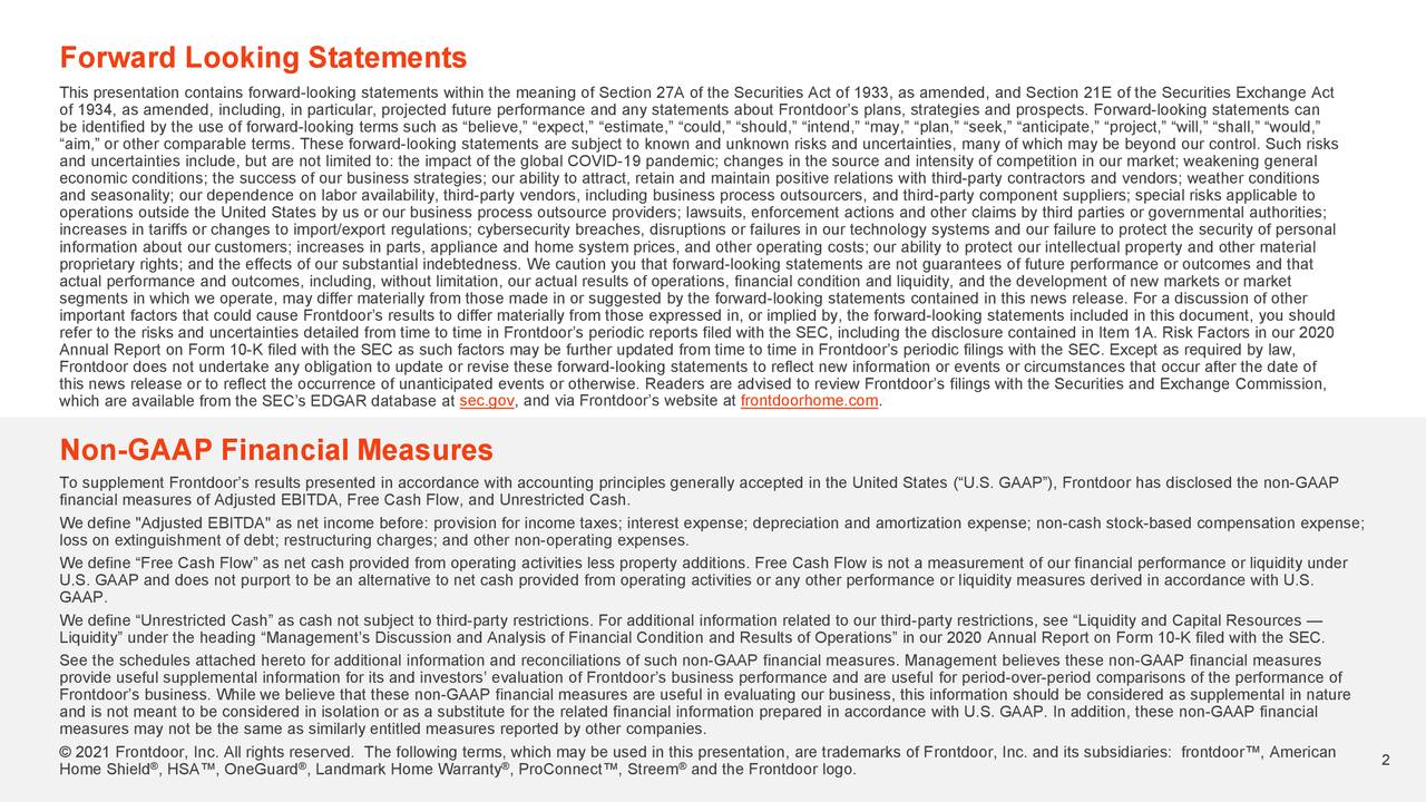 Frontdoor, Inc. 2021 Q2 Results Earnings Call Presentation (NASDAQ