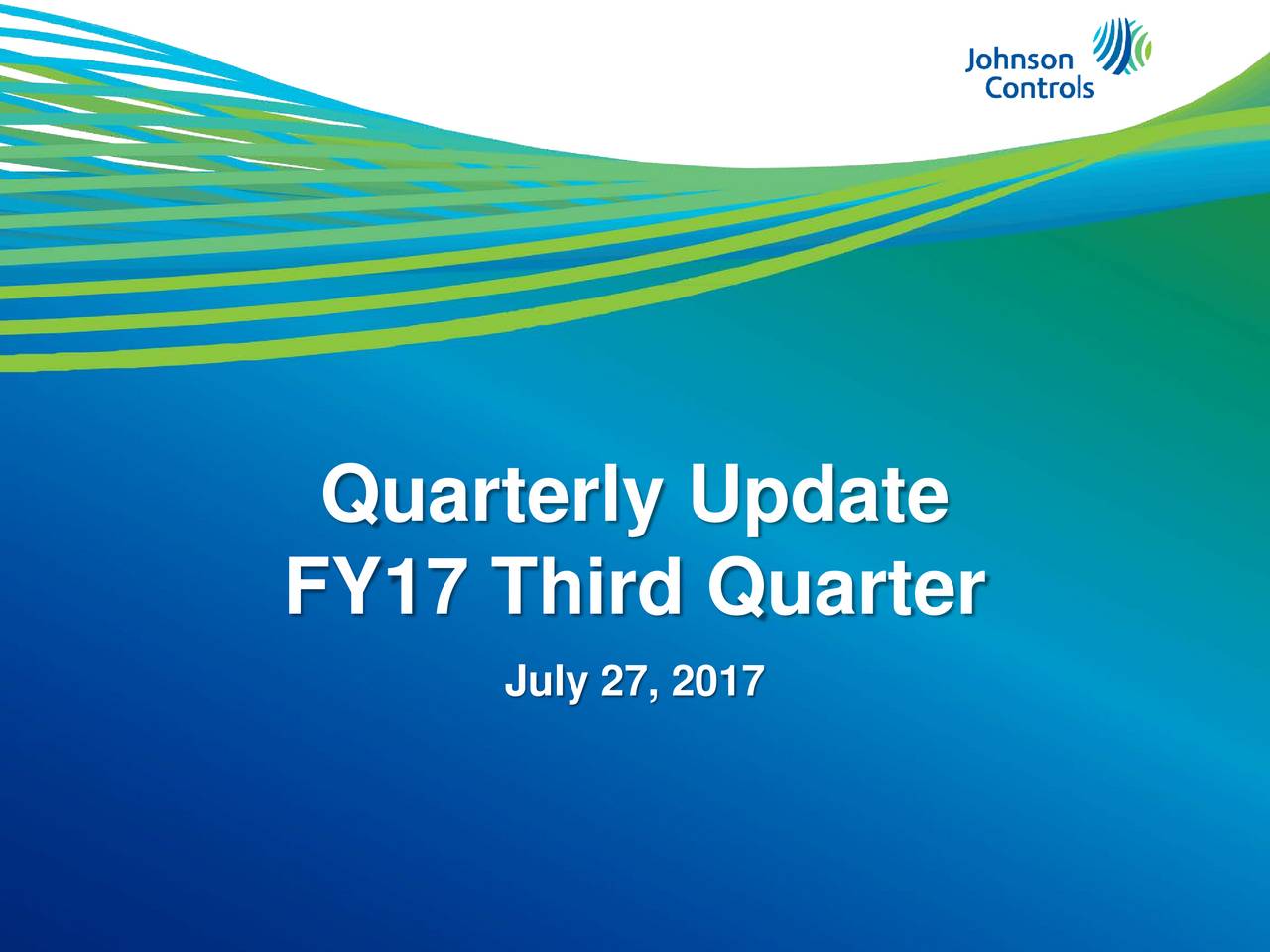 Johnson Controls International Plc 2017 Q3 - Results - Earnings Call ...