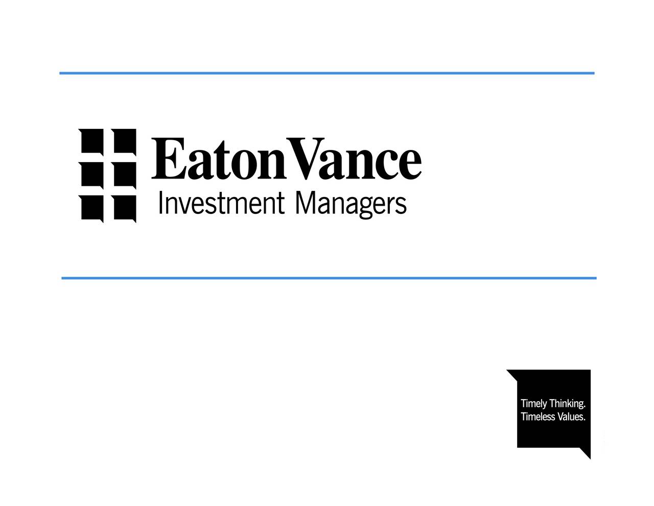 Eaton Vance Corporation 2017 Q1 Results Earnings Call Slides (NYSEEV) Seeking Alpha