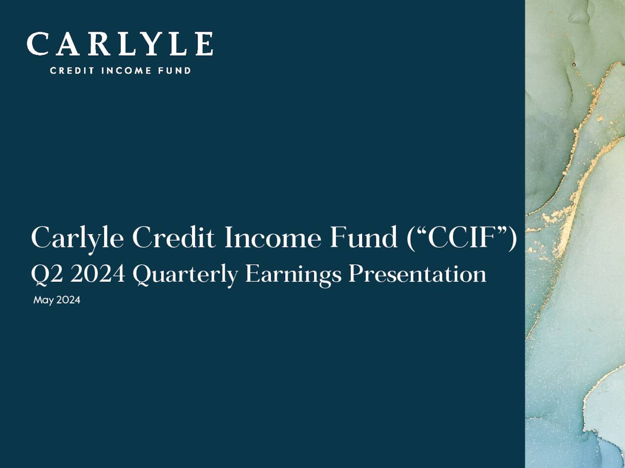 Carlyle Credit Income Fund 2024 Q2 - Results - Earnings Call ...