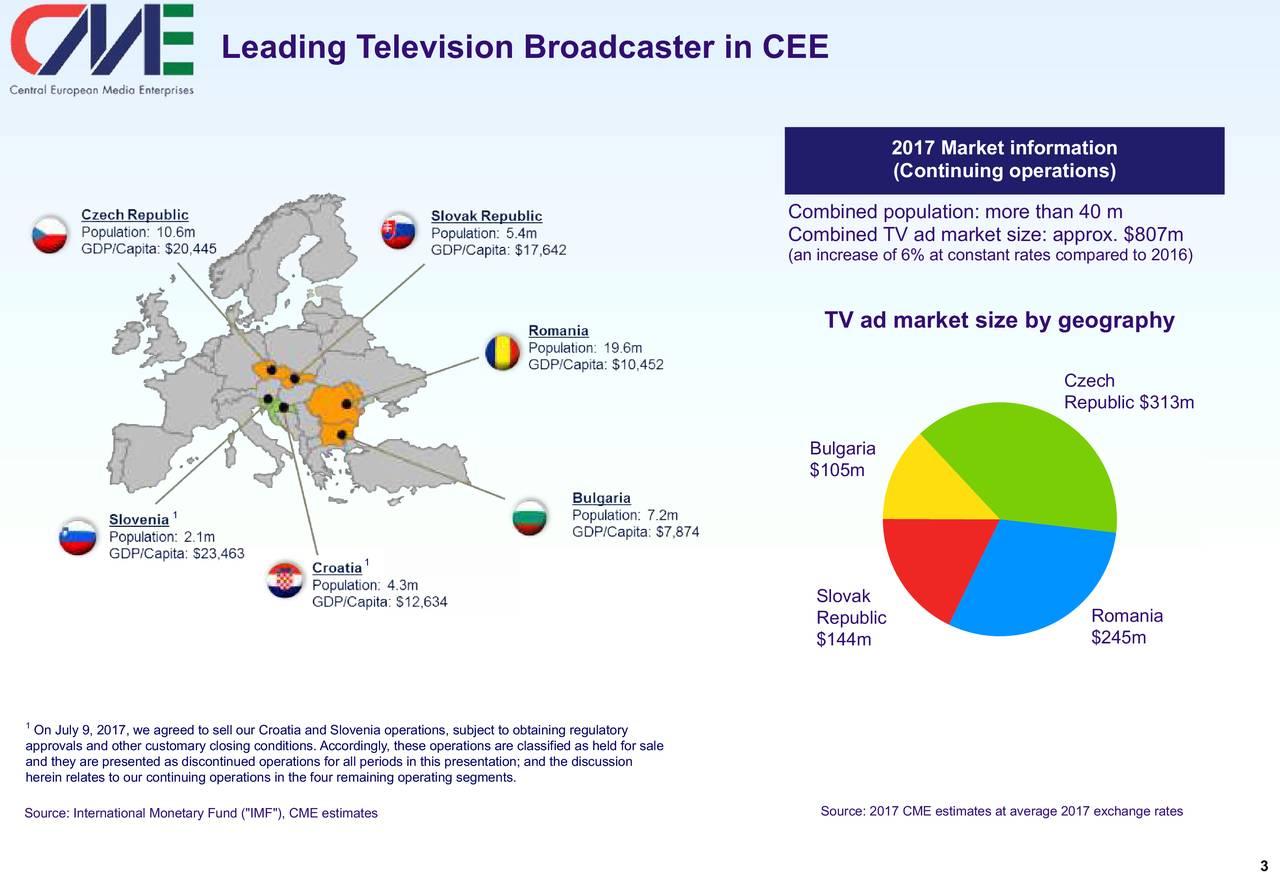 Central European Media Enterprises Ltd. 2018 Q1 Results Earnings Call Slides (NASDAQCETV