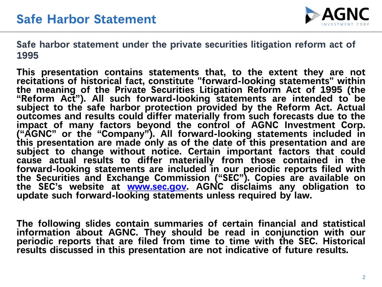 AGNC Investment Corp. 2019 Q3 - Results - Earnings Call Presentation ...