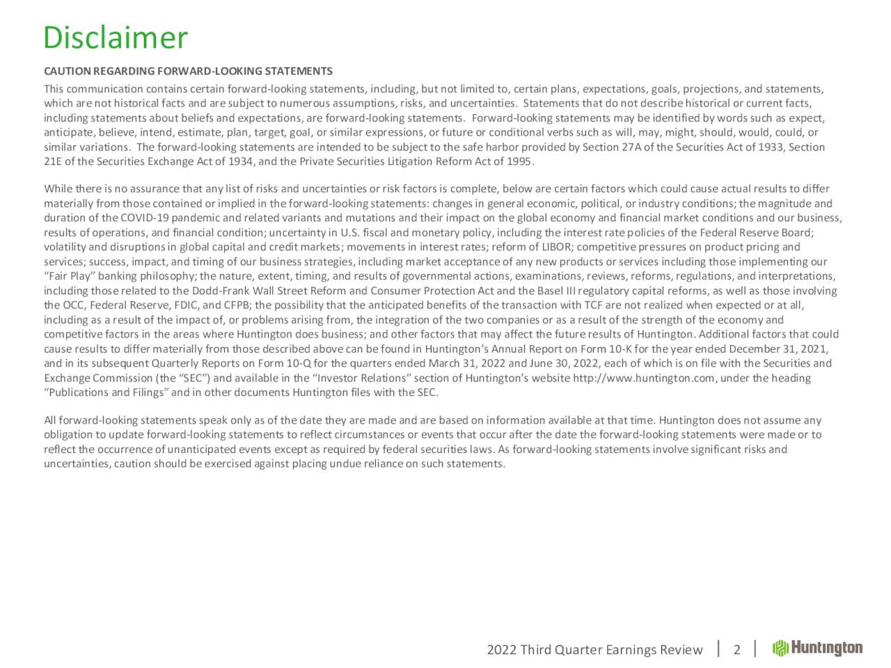 Huntington Bancshares Incorporated 2022 Q3 - Results - Earnings Call ...