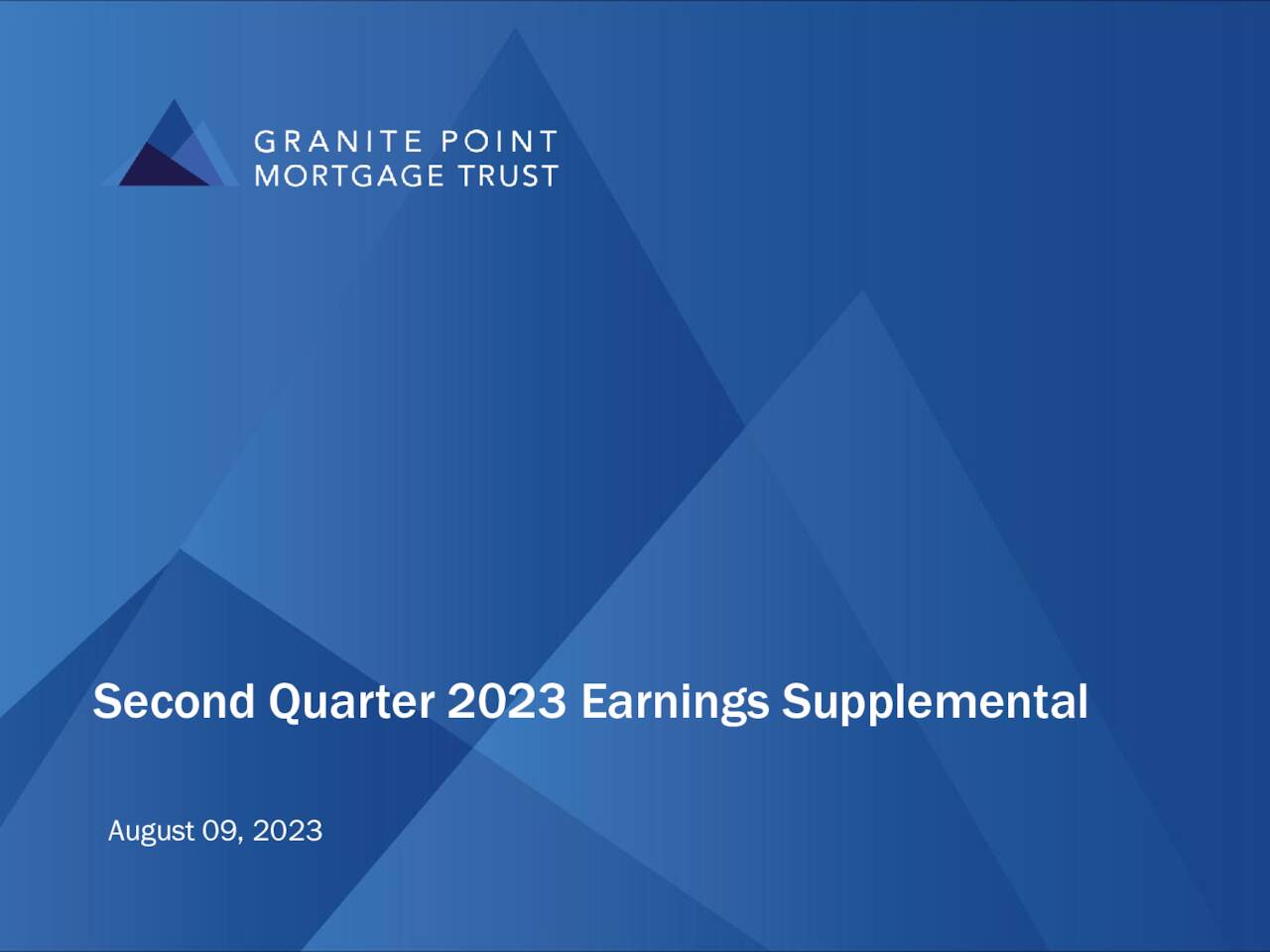 Second Quarter 2023 Earnings Supplemental