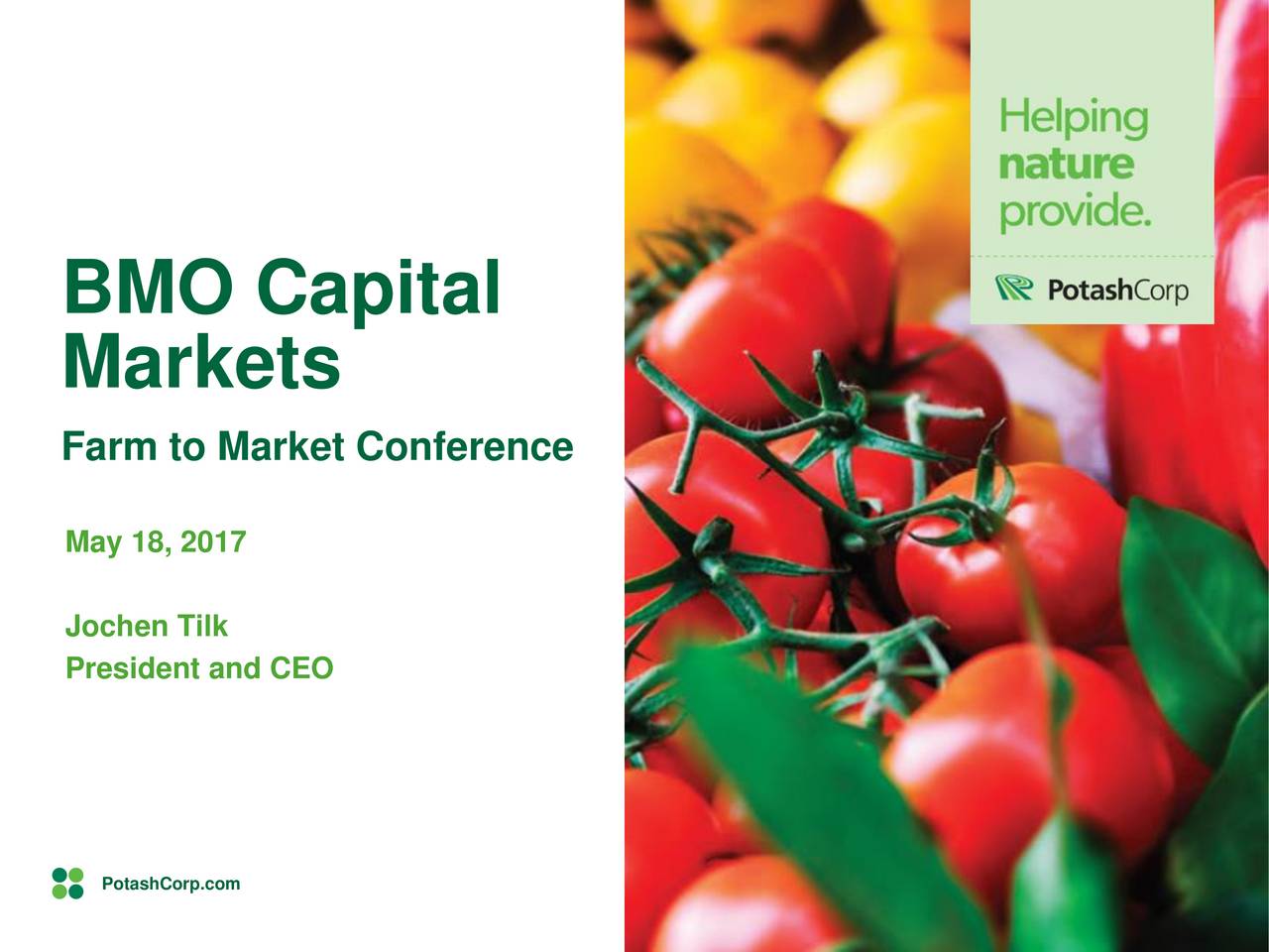 Potash Corporation of Saskatchewan (POT) Presents At BMOFarm to Market