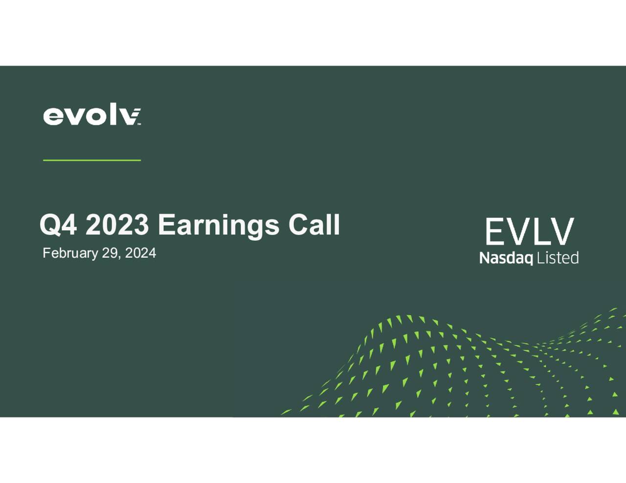 Evolv Technologies Holdings, Inc. 2023 Q4 - Results - Earnings Call ...