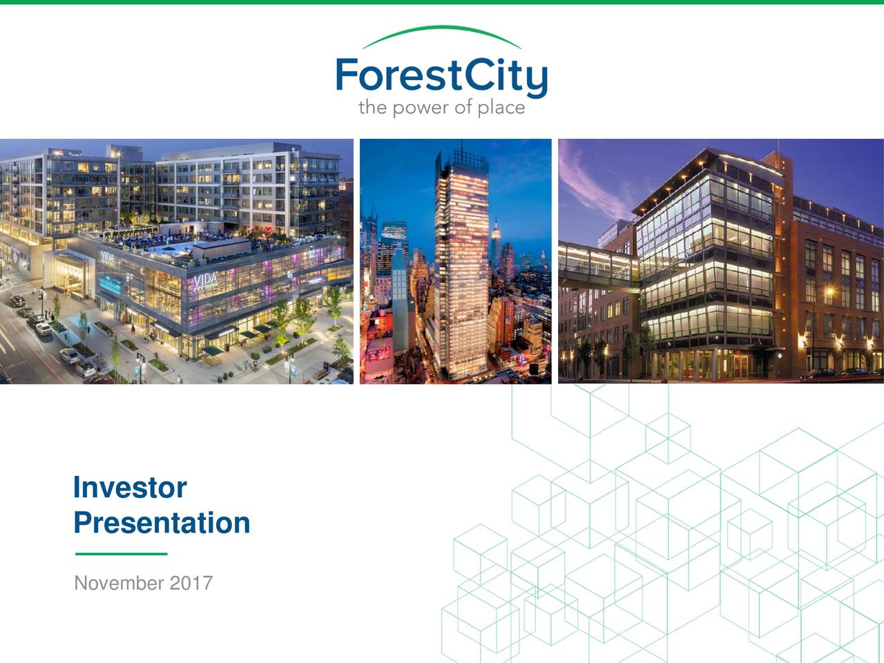 Forest City Realty Trust Fce A Investor Presentation Slideshow