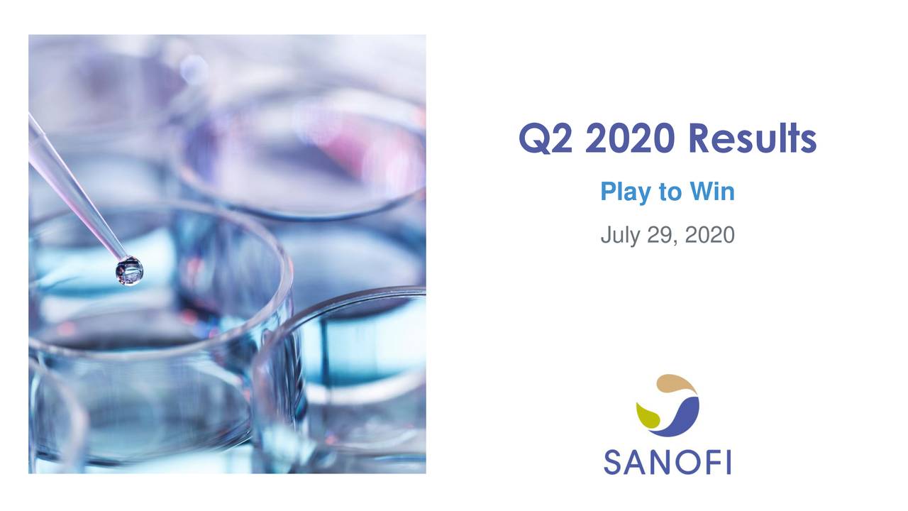 Sanofi 2020 Q2 Results Earnings Call Presentation (NASDAQSNY