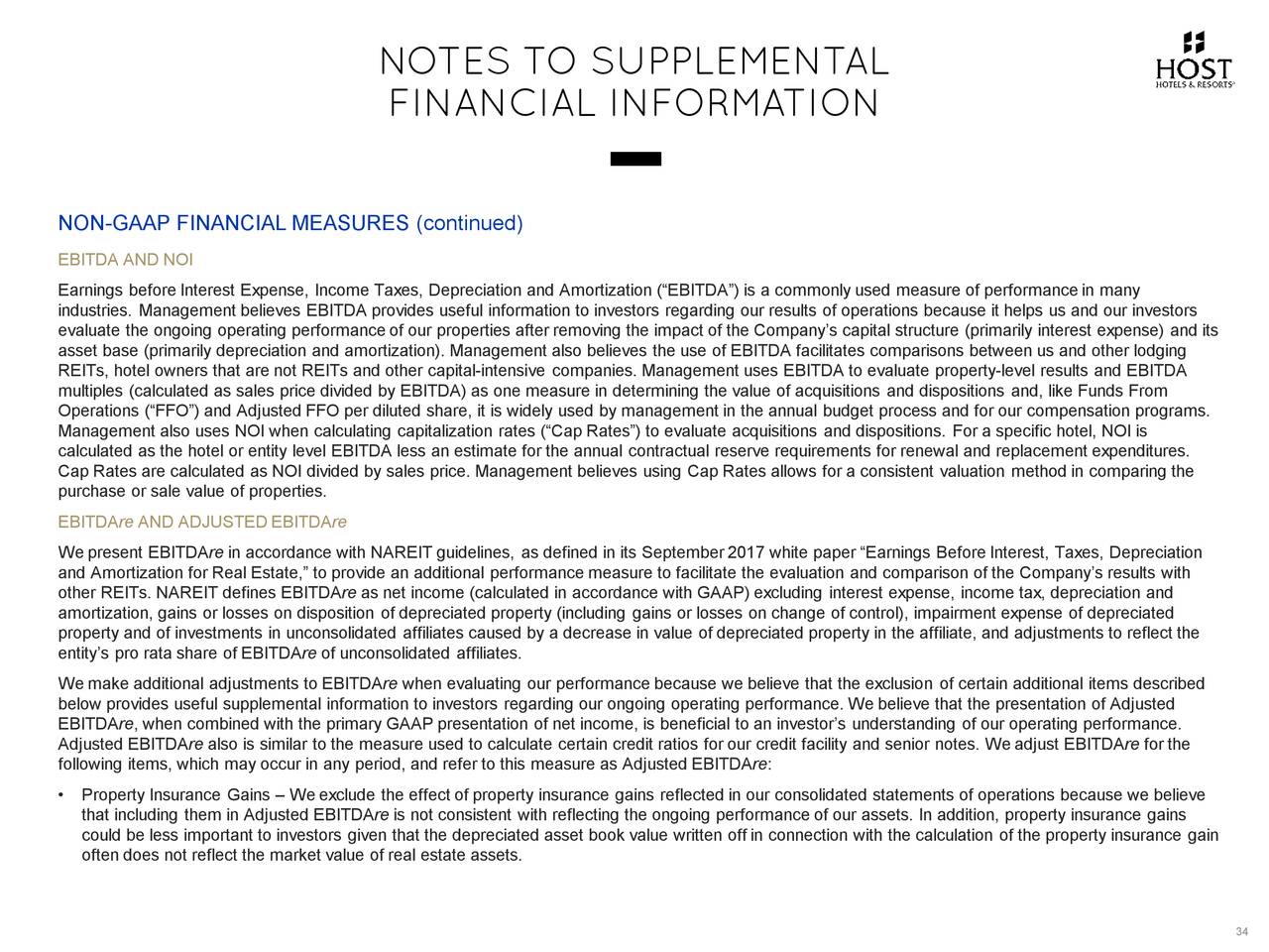 NOTES TO SUPPLEMENTAL