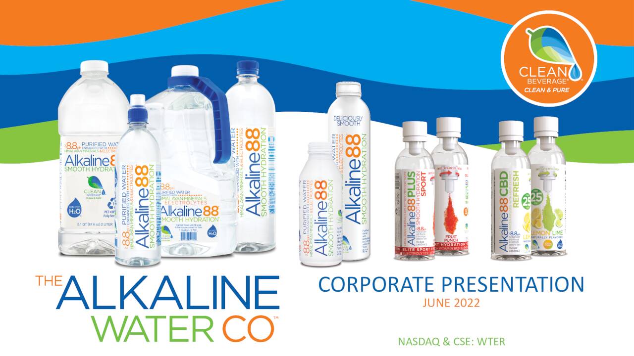 The Alkaline Water Company (WTER) Investor Presentation Slideshow