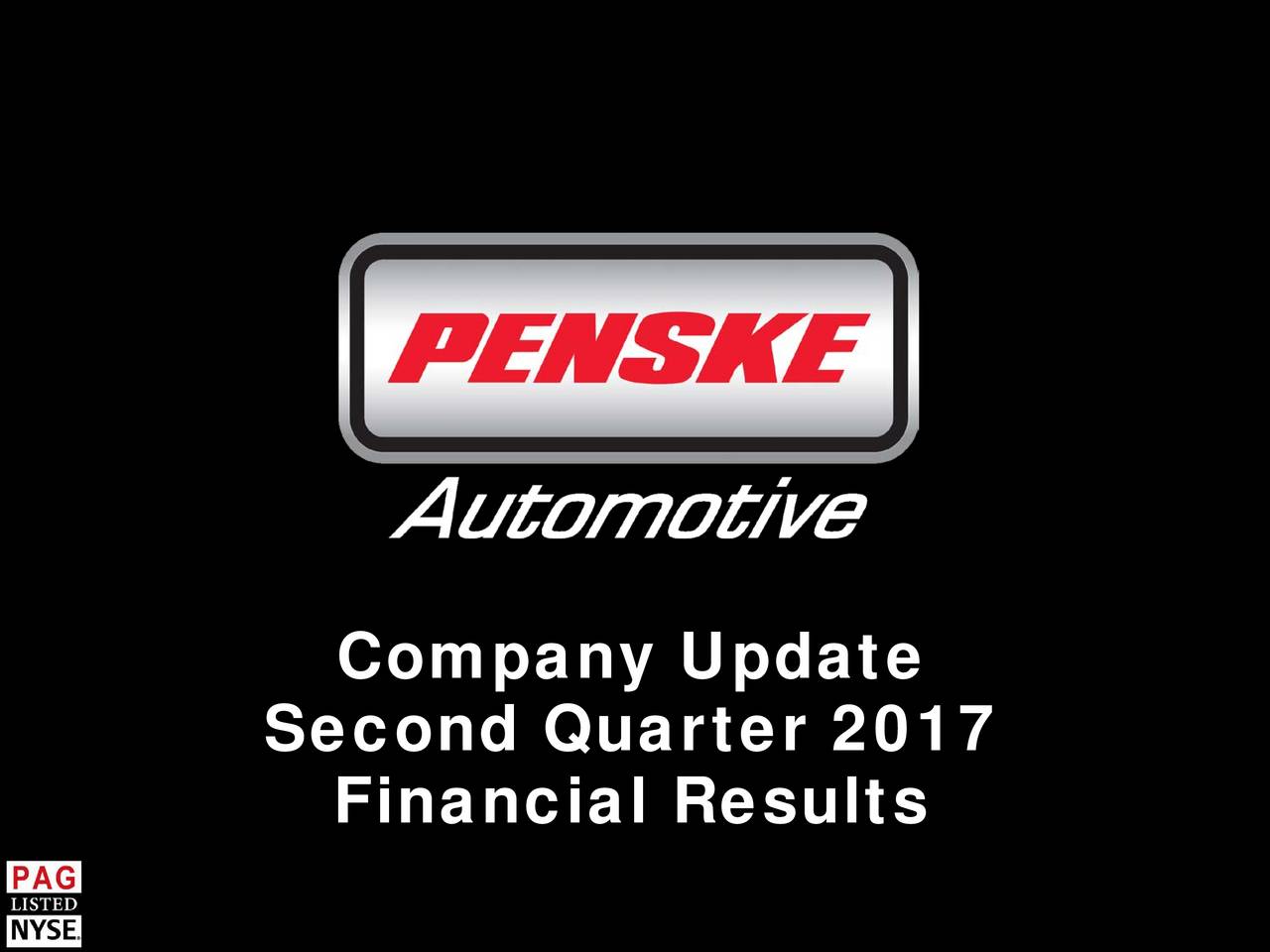 Penske Automotive Group, Inc. 2017 Q2 - Results - Earnings Call Slides ...