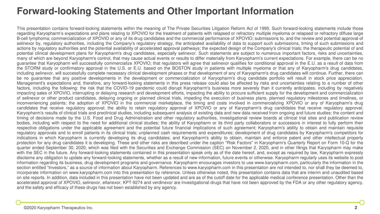 Forward-looking Statements and Other Important Information