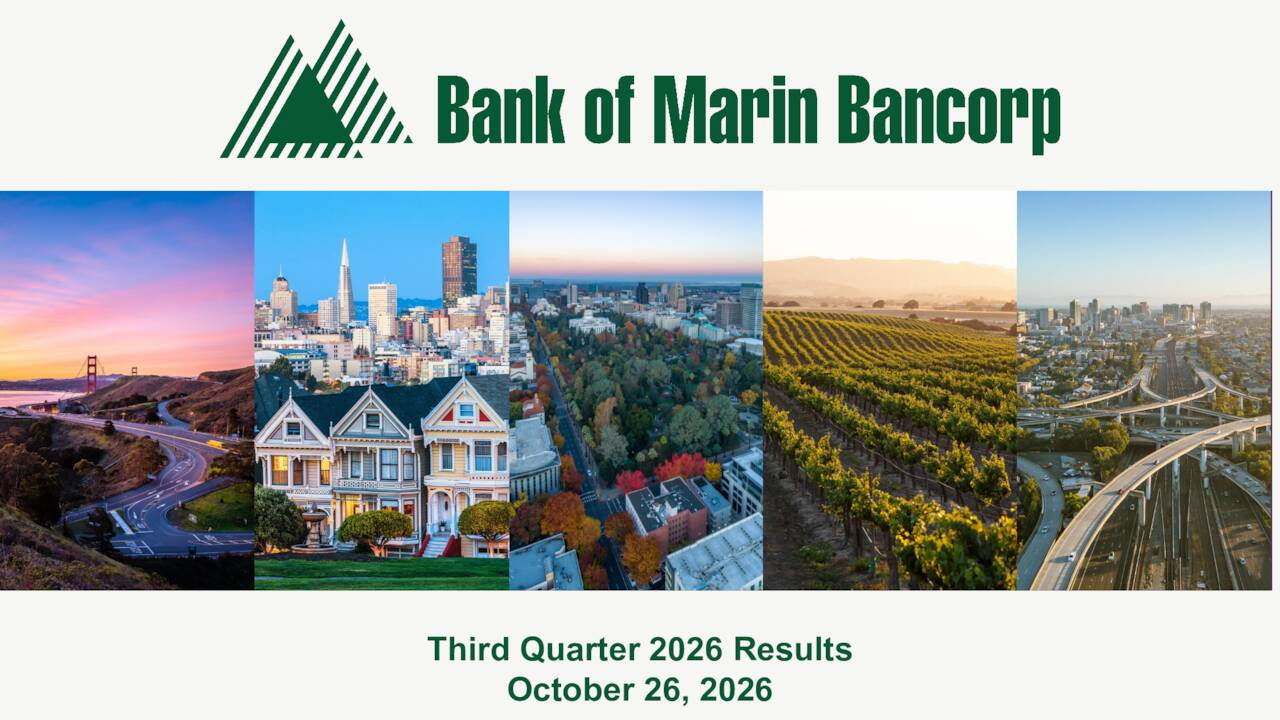 Bank of Marin Bancorp 2026 Q3 - Results - Earnings Call Presentation ...