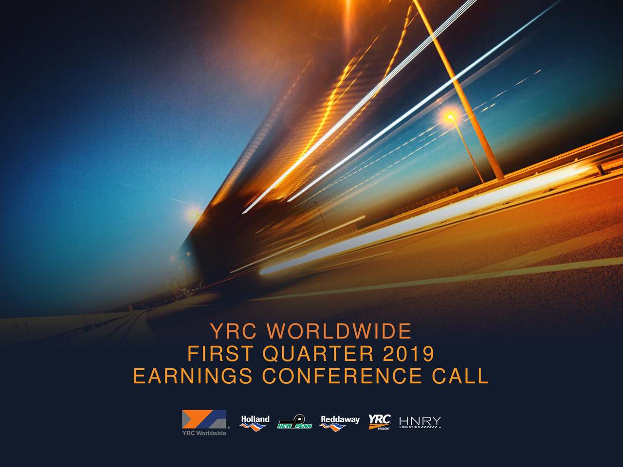 YRC Worldwide Inc. 2019 Q1 Results Earnings Call Slides (OTCMKTS